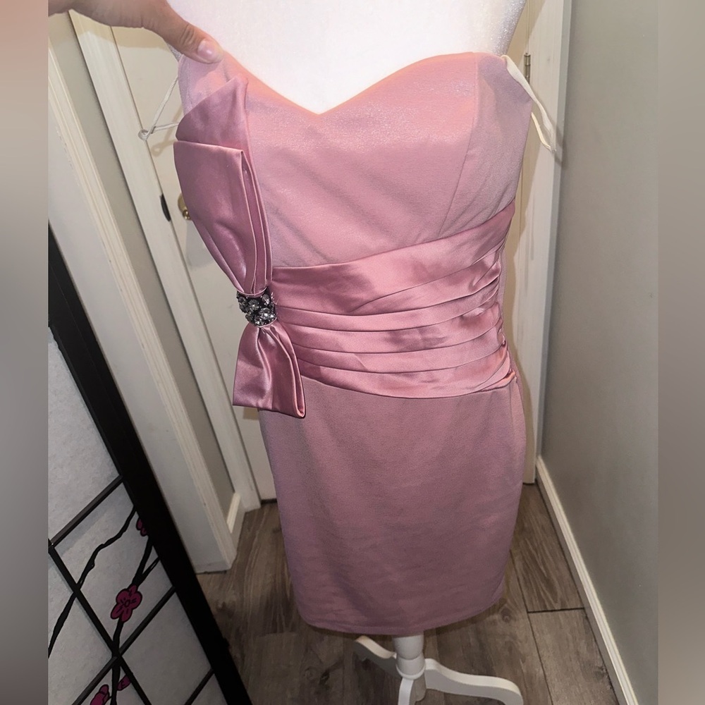 Pink strapless dress size L